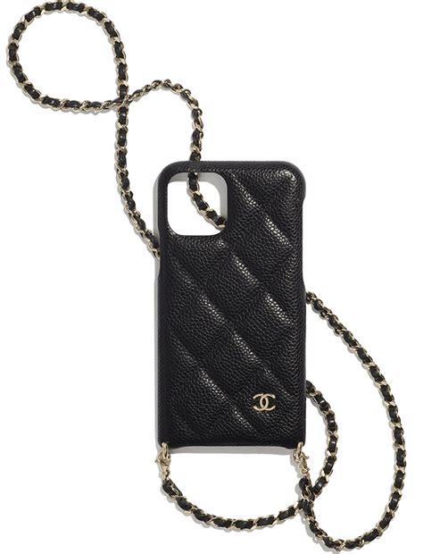 chanel cell phone case for samsung|Chanel phone holder with chain.